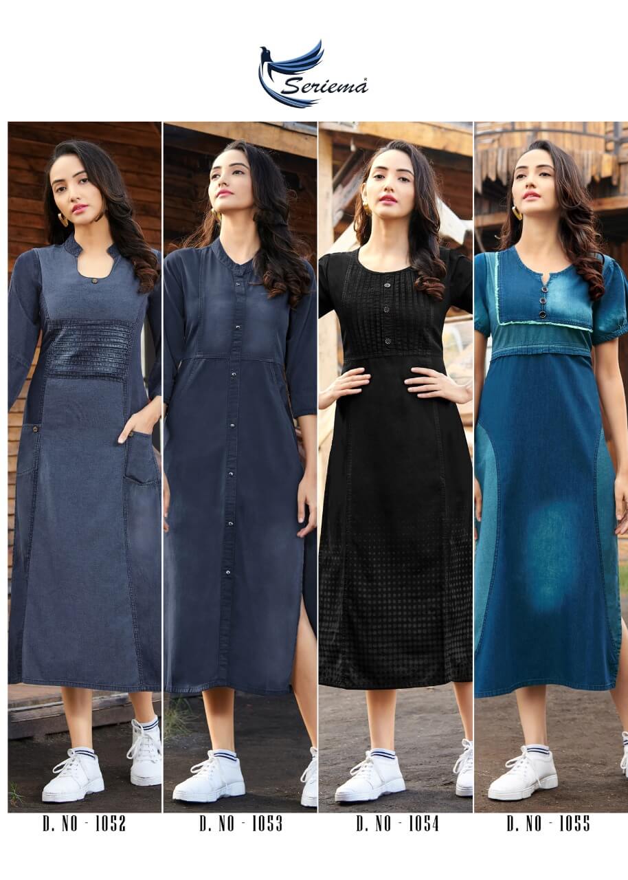 Seriema Kumb Capture vol 2 Denim Kurtis Collection in Wholesale, Buy Seriema Kumb Capture vol 2 Denim Kurtis Collection in Wholesale Rate Online From Vadodara, Gujarat.